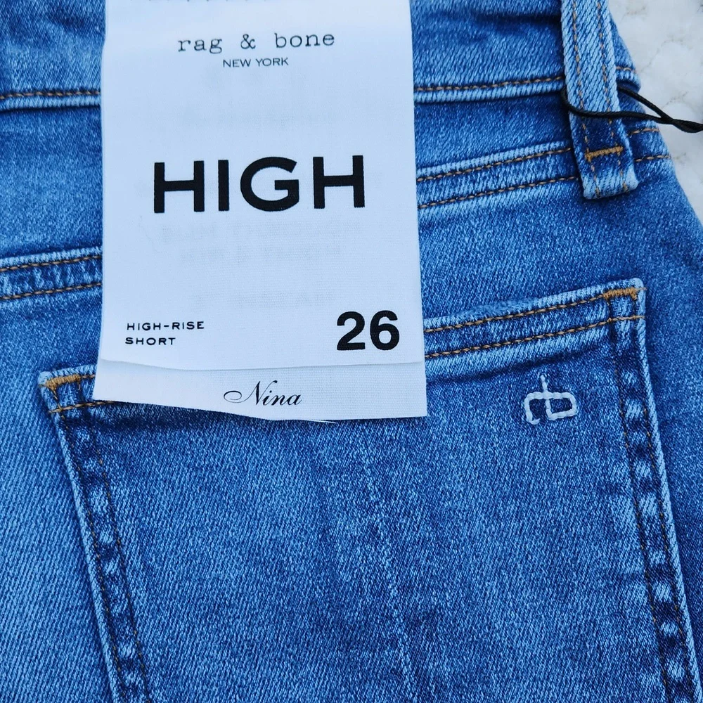 Nwt rag & bone Nina High Rise Denim Shorts - Picture 10 of 16